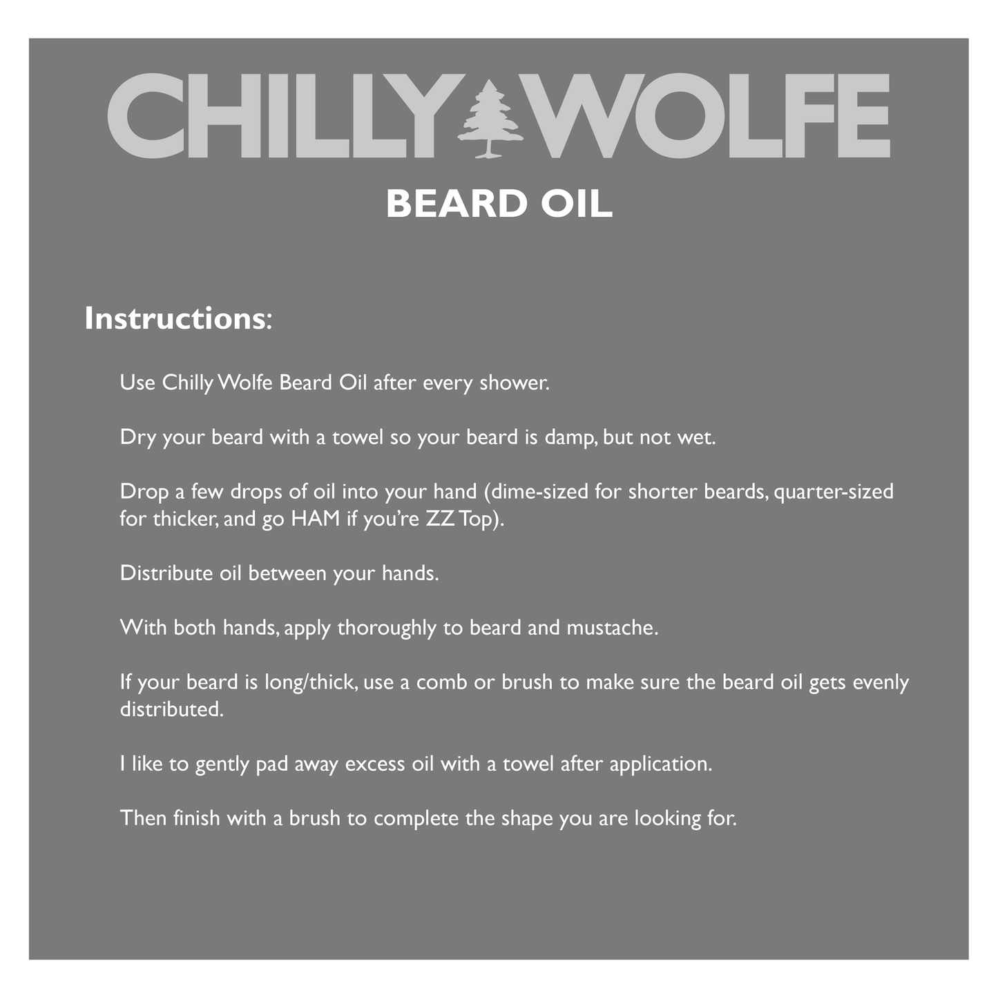 Chilly Wolfe Beard Oil - Sandalwood
