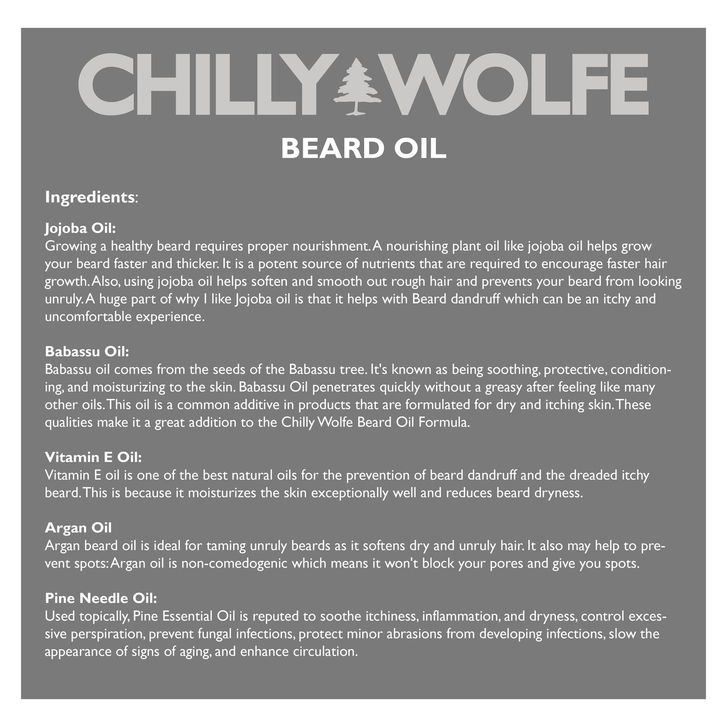 Chilly Wolfe Beard Oil - Original
